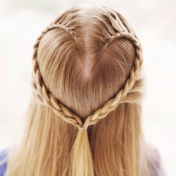 Lace Braid Heart Valentine's Day Hairstyles