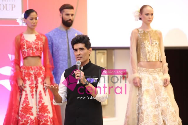 Manish Malhotra taking guests through the trends for the forthcoming wedding season