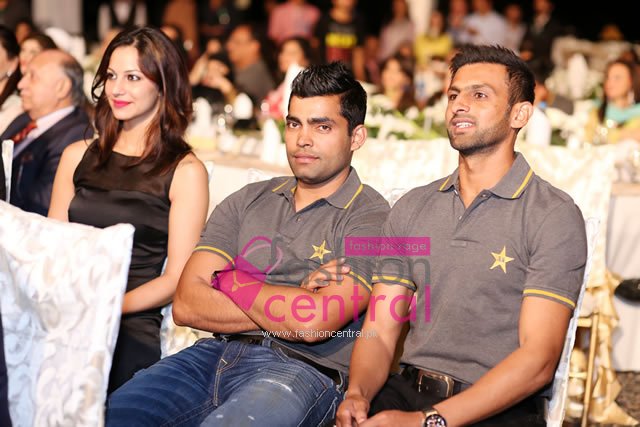 Model Cybil, Umar Akmal and Shoaib Malik