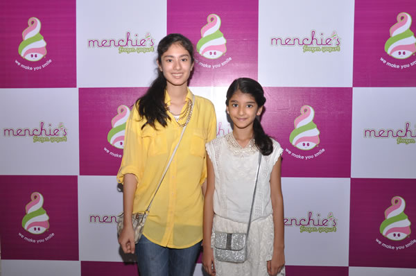 People at the Menchies Frozen yogurt Launch in Lahore