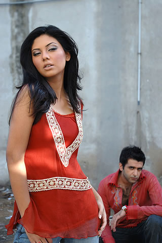 Sunita Marshal modeled for Deepak Perwani