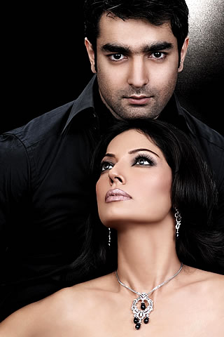 Taimoor Mahmood and Natasha Hussain modeled for Bushra's Jewelry