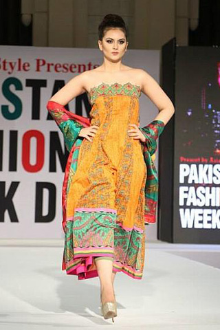 Alkaram Collection at Pakistan Fashion Week Dubai 2014