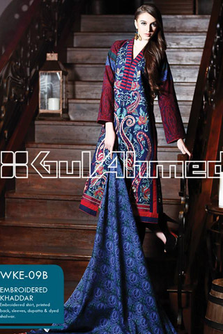 Embroidered Khaddar Fall/Winter Collection 2013 by Gul Ahmed