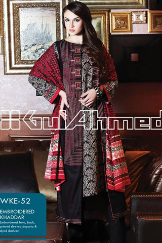Gul Ahmed Fall/Winter Embroidered Khaddar Collection
