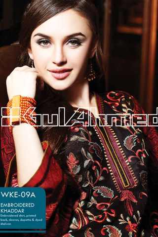 Embroidered Khaddar Fall/Winter 2013 Collection by Gul Ahmed