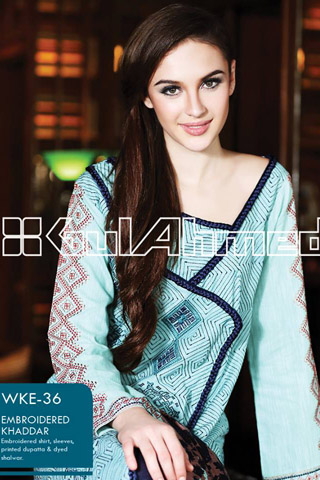 Embroidered Khaddar Fall/Winter Gul Ahmed 2013 Collection