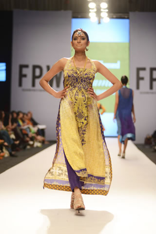 Gul Ahmed Lamis Digital Silk Collection at FPW 2014 Day 3