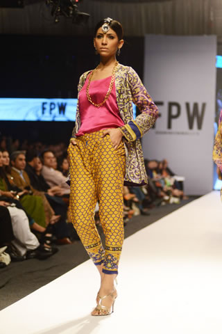FPW Spring Gul Ahmed Lamis Digital Silk 2014 Collection