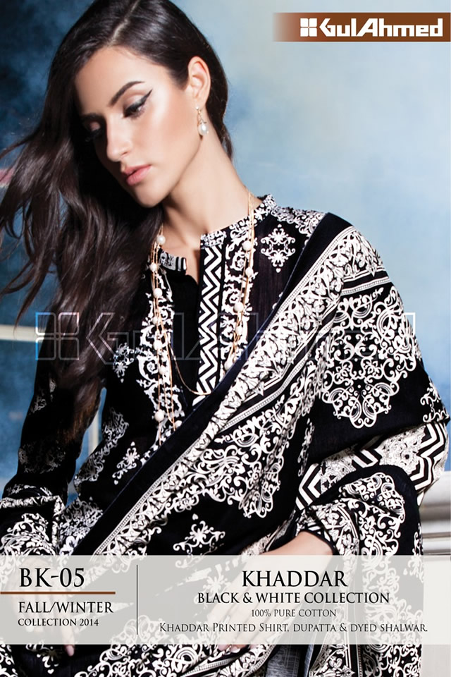 Black and White Gul Ahmed Winter Collection