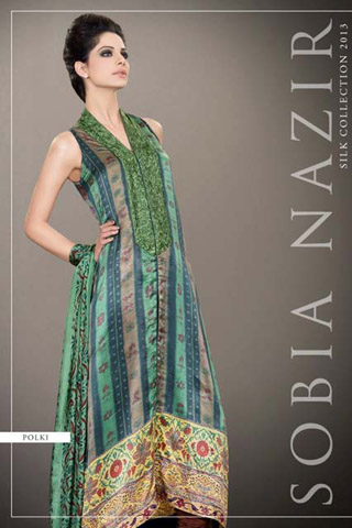 Latest Silk Collection 2013 by Sobia Nazir, Silk Collection 2013