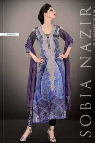 Latest Silk Collection 2013 by Sobia Nazir