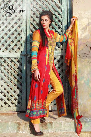 Shariq Textiles 2014 Libas Crinkle Lawn Spring Collection