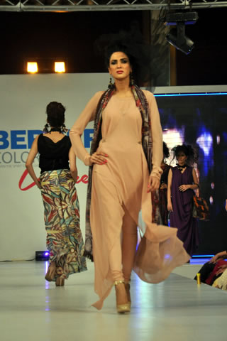 2013 Latest Fahad Hussayn Berger Color Vogue Fashion Show Collection