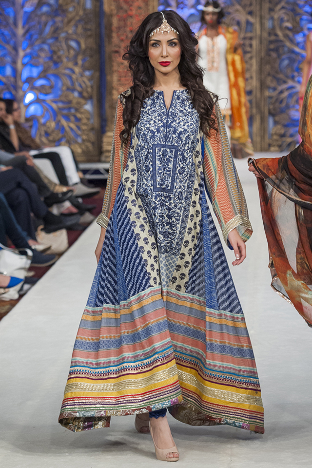 Bridal Shariq Textiles Latest 2014 PFWL Collection