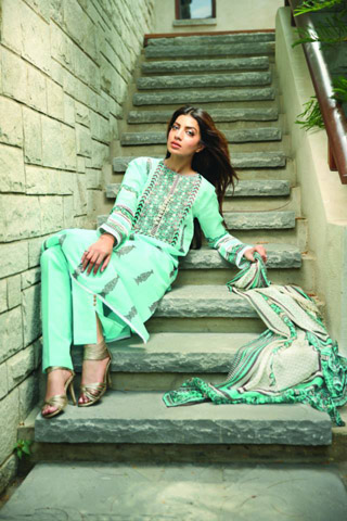 Silk Cotton Dresses by Khaadi 2013