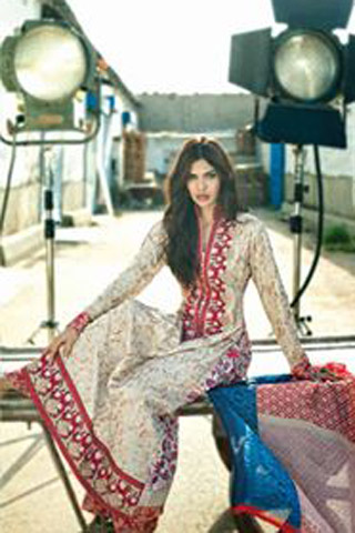 Embroidered Shariq Textiles Reeva Designer 2013 Collection