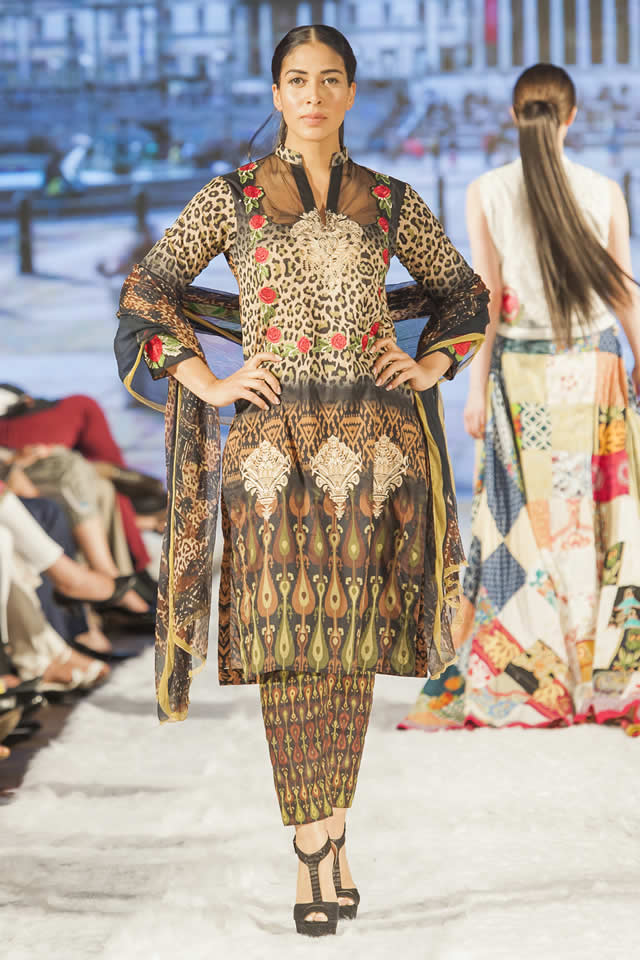 Al Zohaib Textile Pakistan Fashion Week 9 London Dresses collection 2016 Pics
