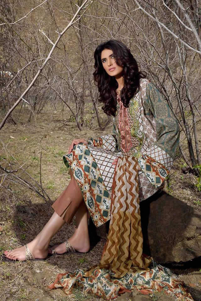 2015 Latest Lawn Al-Zohaib Textiles Spring Summer Collection