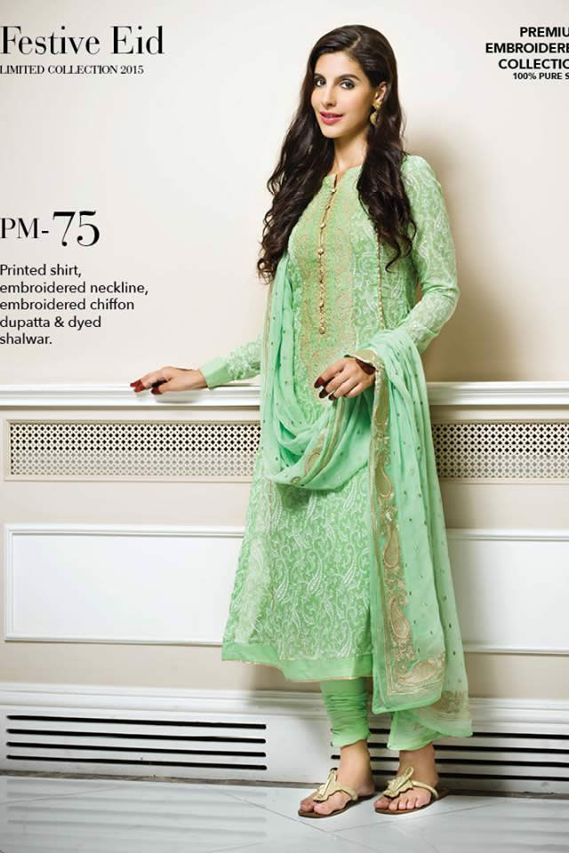 2015 Summer Eid Lawn Gul Ahmed Formal Collection Pictures