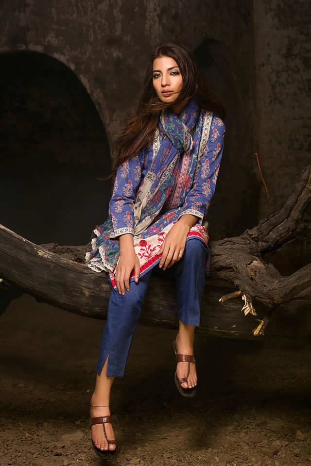 Unstitched Khaadi 2015 Winter Collection