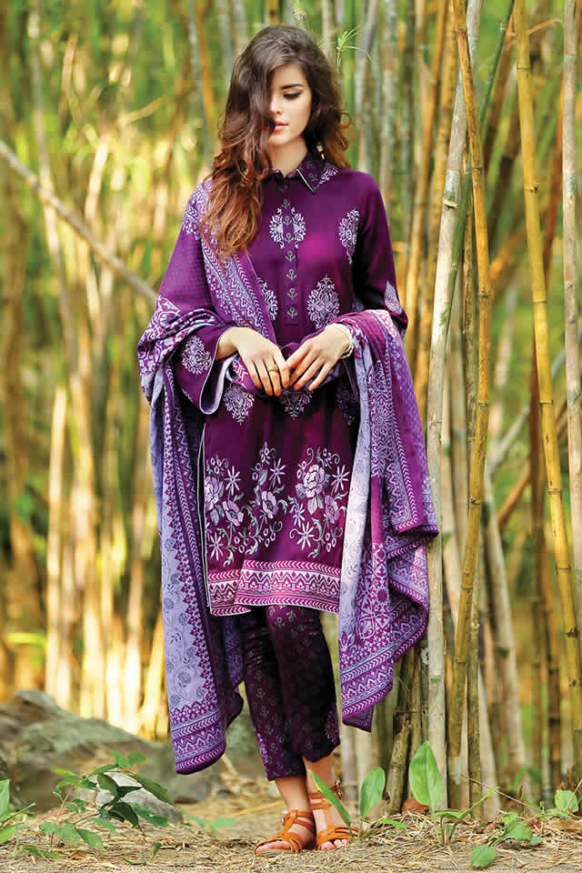 Lakhany Silk Mills Winter Shawl Collection 2015 Images