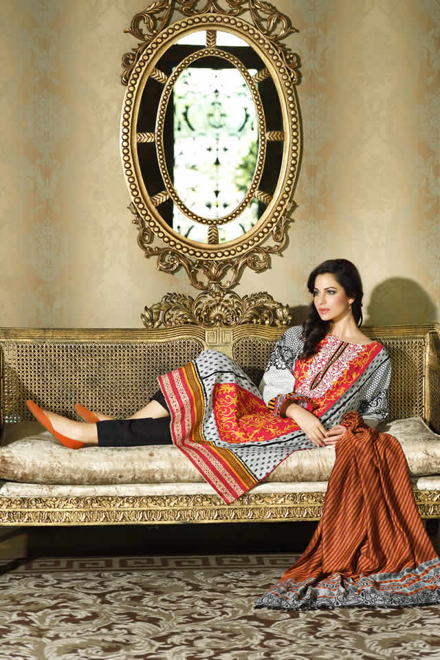 Lala Textiles Winter Dresses collection 2015 Images