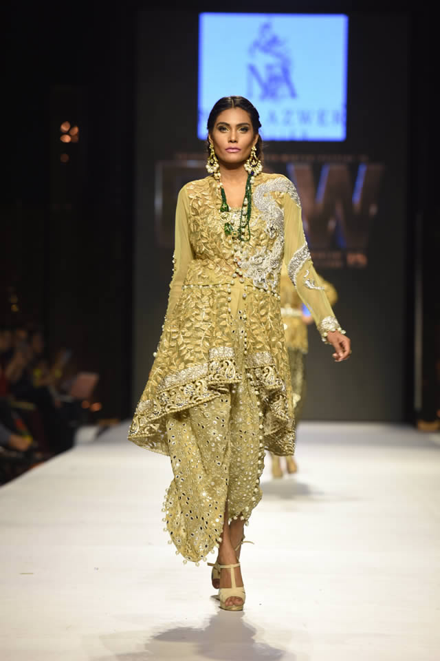 2015 Fashion Pakistan Week WF Nida Azwer Bridal Dresses Pics