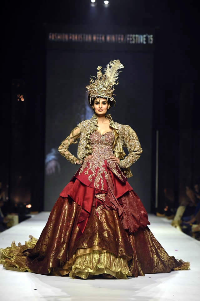 2015 FPW Nilofer Shahid Dresses Collection Photos