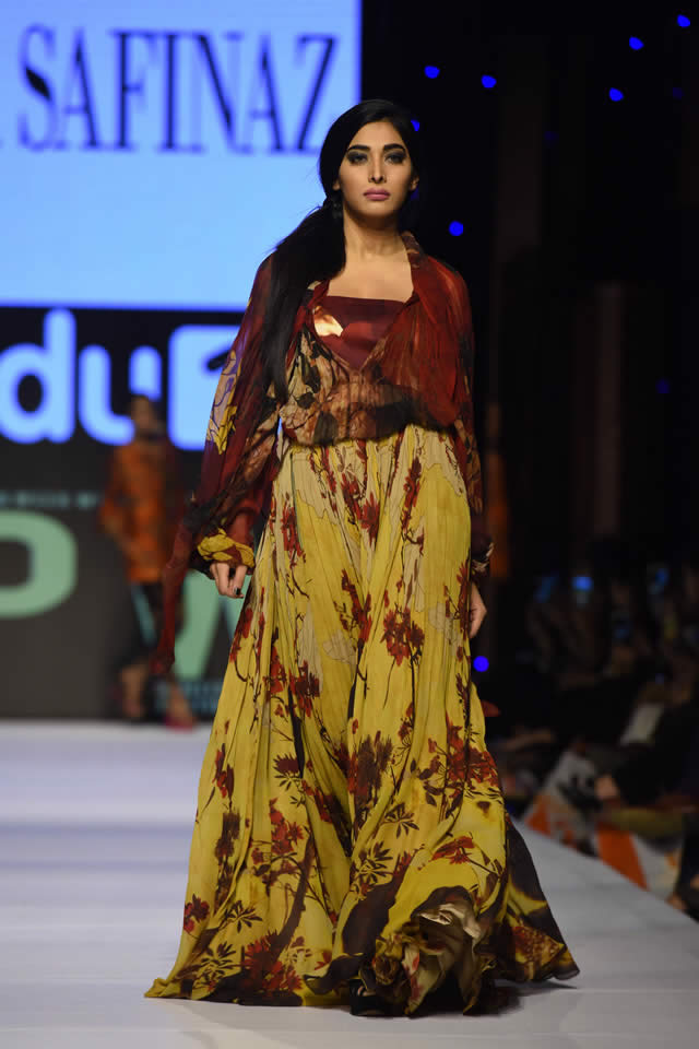 2015 Fashion Pakistan Week Sana Safinaz Formal Dresses Pics
