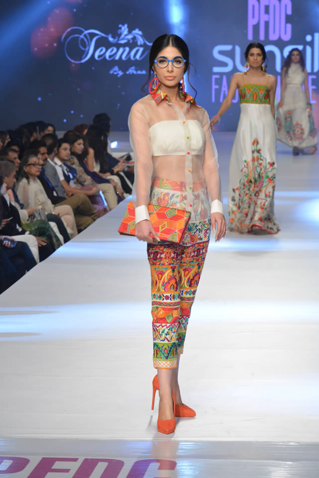 Teena by Hina Butt PFDC Sunsilk Fashion Week collection 2015 Dresses