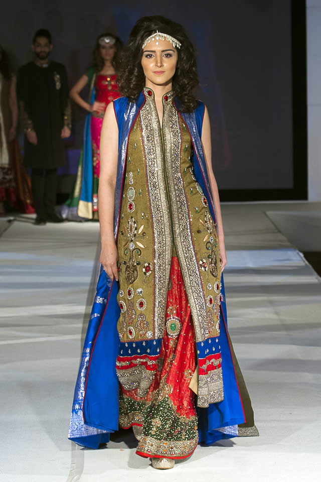Pakistan Fashion Extravaganza London 2015 Kuki Concept Bridal Colleciton Pictures